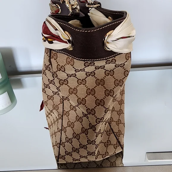 Gucci Positano Scarf Monogram Tote Bag - Picture 3 of 12